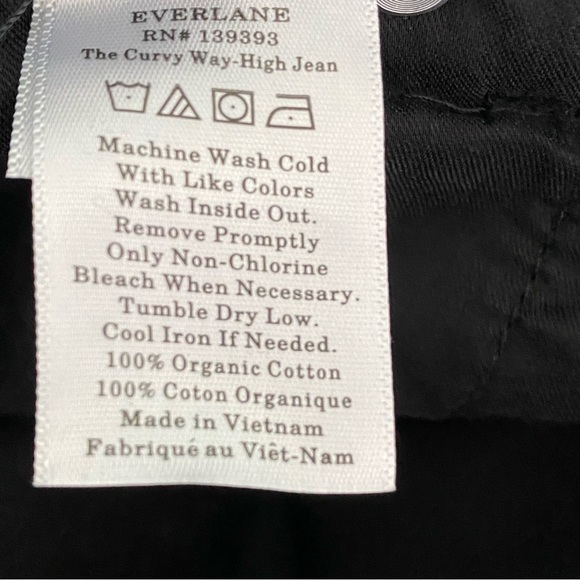 Everlane Women's The Curvy Way-High High Rise Denim Jean Black Size 26 NWT - Picture 9 of 12